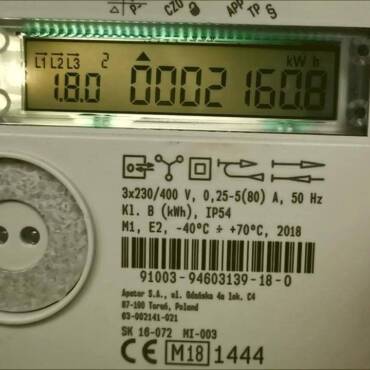 Odczyt prądu na 07.12.2025r